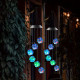 Садовая подвесная лампа Пули музыка ветра 6 LED HB-1026 на солнечной батарее разноцветная