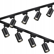 Потолочный светильник 4м x 8 LED GU10 черный 280Вт (Польша)