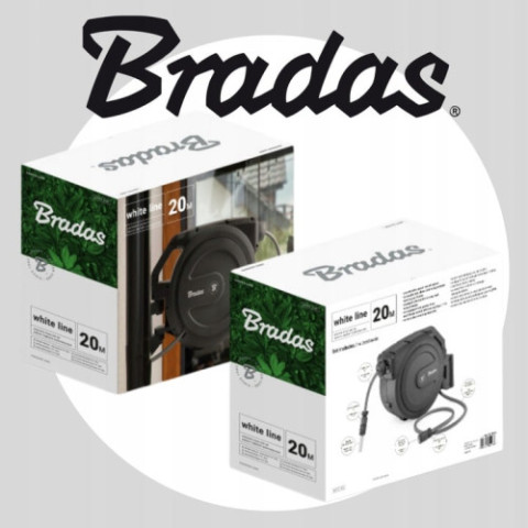 Автоматическая катушка Bradas с садовым шлангом 20 м