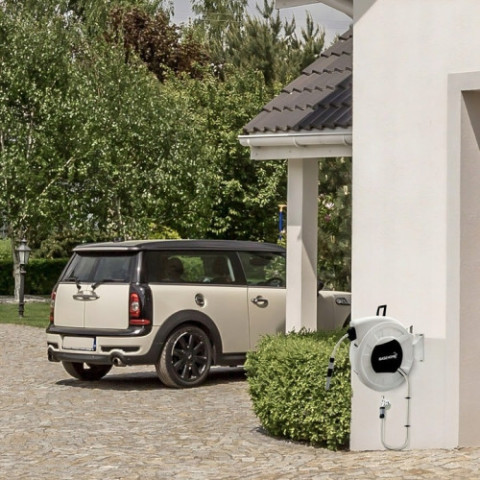 Автоматична настінна котушка BASEHOME із садовим шлангом 20м