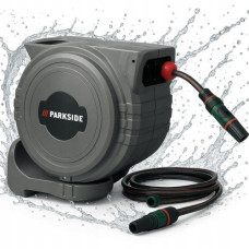 Автоматична садова котушка Parkside із шлангом 25 м настінна