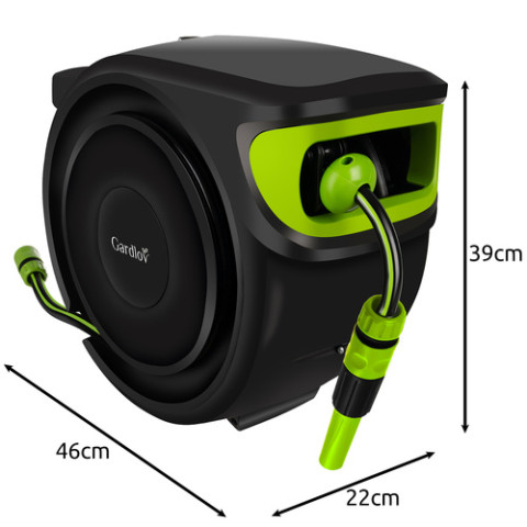 Автоматична садова котушка зі шлангом та насадками Gardlov 25509