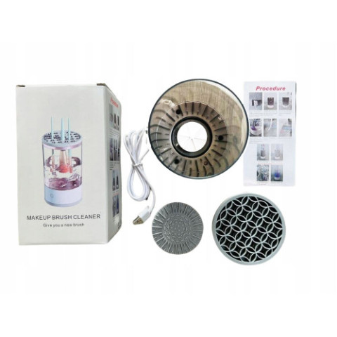 Автоматический очиститель кистей для макияжа USB черный