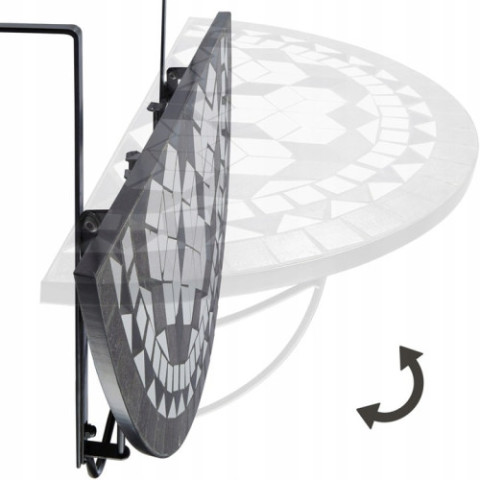 Балконный складной стол мозаика 75 x 65 x 62 см