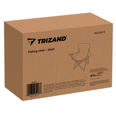 Чорне крісло для риболовлі Trizand K23673