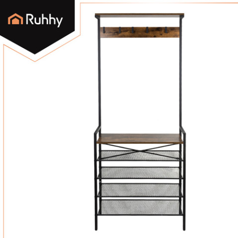 Полка напольная с вешалкой 189 см Ruhhy 27035