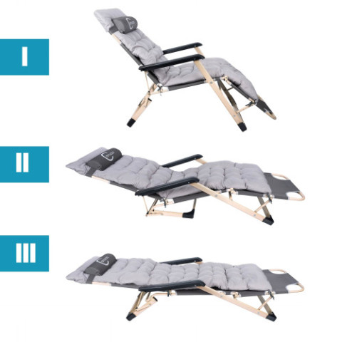 Розкладне садове крісло шезлонг Garden Terrace Premium + подушка