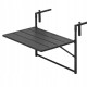 Складання балконний стіл 60 x 40 см чорний