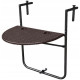 Складний напівкруглий балконний стіл 64 x 60 x 83 см коричневий