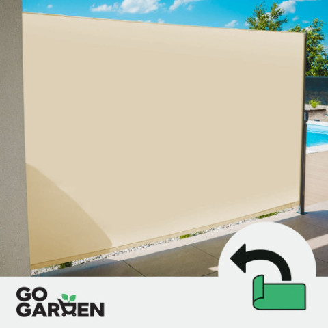 Терасний тент бічний висувний в рулоні 350x180 см бежевий