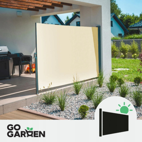 Терасний тент бічний висувний в рулоні 350x180 см бежевий