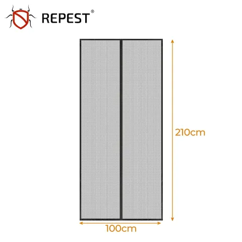 Москітна магнітна сітка для дверей 100×210 см Repest чорна