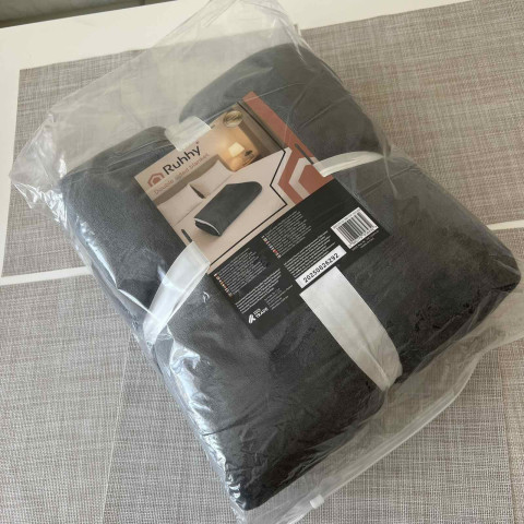 Двосторонній плед 150x200см темно-сірий Ruhhy 26292