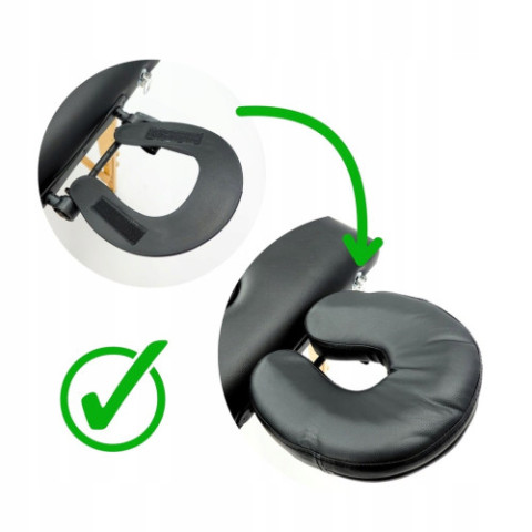 Масажний складний стіл 185 х 70 см чорний