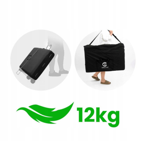 Масажний складний стіл 185 х 70 см чорний