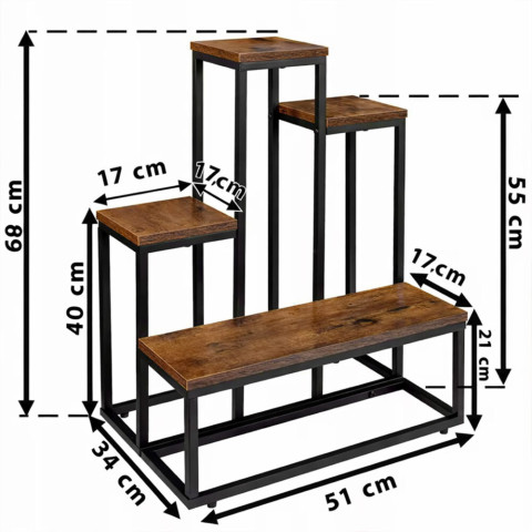 Металлическая подставка для цветов RENEW FORCE FOS-H4