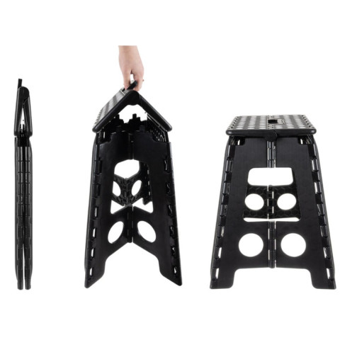 Переносний складний табурет Malatec чорно-білий