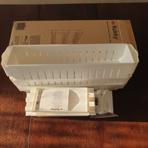 Полка для ванной комнаты и кухни Ruhhy, на колесах белая