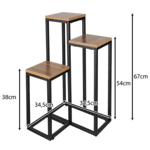 Декоративна підставка для квітів 3 яруси 67 см Ruhhy