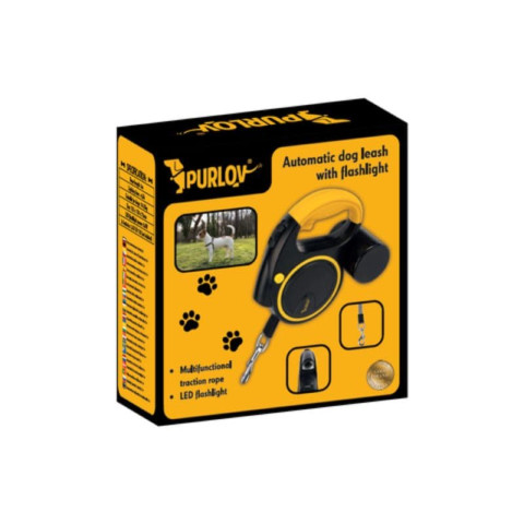Автоматичний повідець для собак з підсвіткою Purlov 