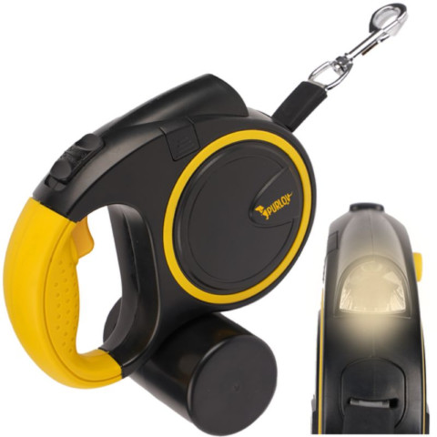 Автоматичний повідець для собак з підсвіткою Purlov 