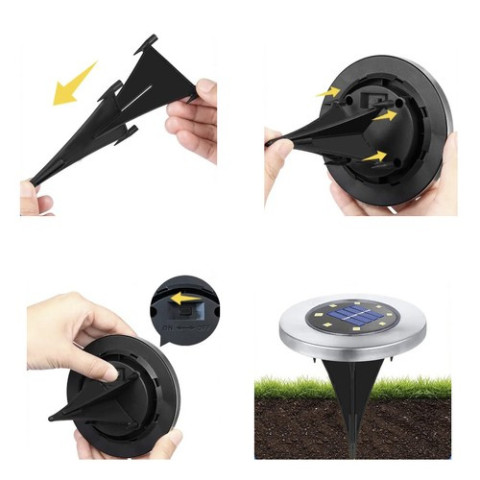 Садові ліхтарі на сонячних батареях 12 шт Gardlov 24001