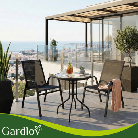 Комплект садовой мебели GARDLOV, стол + 2 стулья, для террасы, балкона и сада