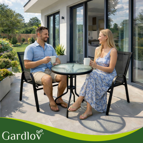 Комплект садовой мебели GARDLOV, стол + 2 стулья, для террасы, балкона и сада