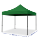 Садовий павільйон 3×3 м водонепроникний зелений