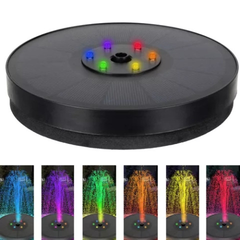 Світлодіодний садовий фонтан на сонячних батареях +7 насадок  Gardlov 23227 