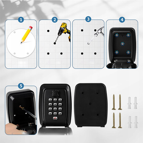 Сейф ящик для ключей T-KRUZ01 черный