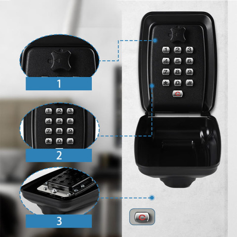 Сейф ящик для ключей T-KRUZ01 черный