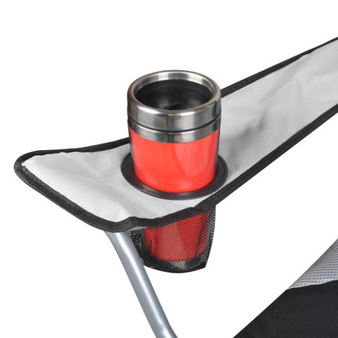 Складне крісло для риболовлі чорно-сіре Trizand