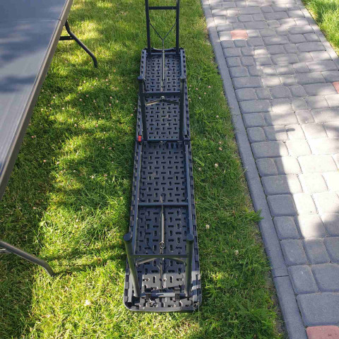 Складной садовый стол 180 см с двумя лавками Gardlov черный