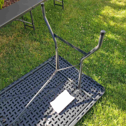 Складной садовый стол 180 см с двумя лавками Gardlov черный