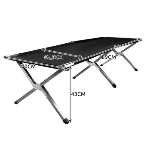 Металеве ліжко розкладачка Trizand чорний