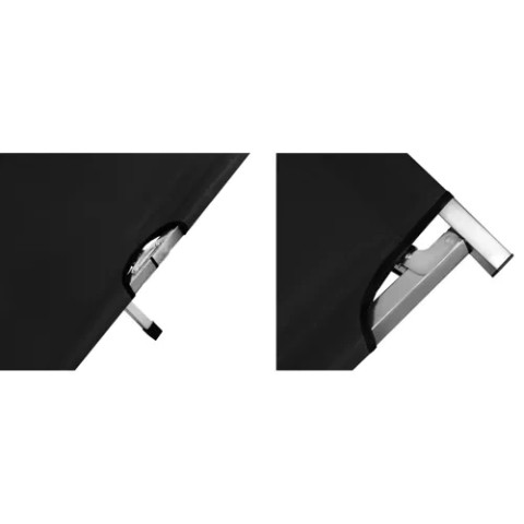 Металеве ліжко розкладачка Trizand чорний