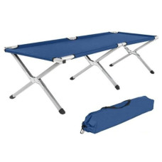 Металеве розкладне ліжко 187 см х 70 см синій