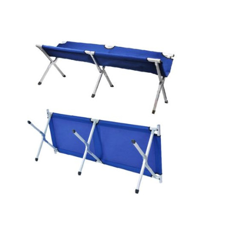 Металеве розкладне ліжко 187 см х 70 см синій