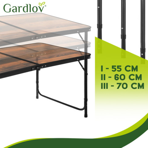 Складаний садовий стіл Gardlov + 4 стільці Gardlov 27304
