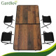 Складаний садовий стіл Gardlov + 4 стільці Gardlov 27304