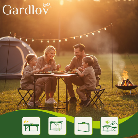 Складаний садовий стіл Gardlov + 4 стільці Gardlov 27304