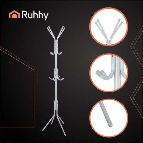 Вешалка для верхней одежды напольная Ruhhy белый