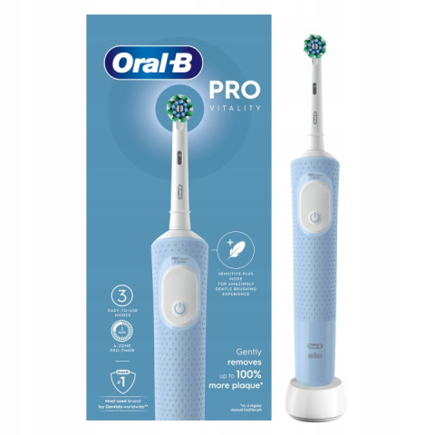 Електрична зубна щітка Oral-B Vitality PRO D103 Protect X Clean Blue з насадками і футляром