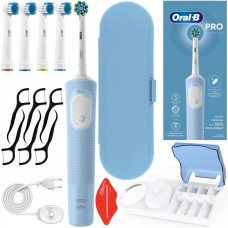 Електрична зубна щітка Oral-B Vitality PRO D103 Protect X Clean Blue з насадками і футляром