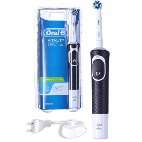 Набор электрической зубной щетки Oral-B Vitality с футляром + насадка черная