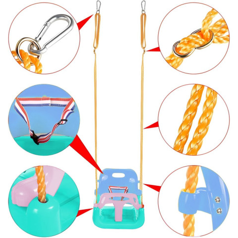 Детские качели 3 в 1 SWING-STER-PASTEL