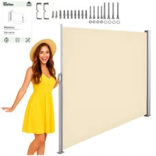 Терасний тент бічний висувний в рулоні 350x180 см бежевий